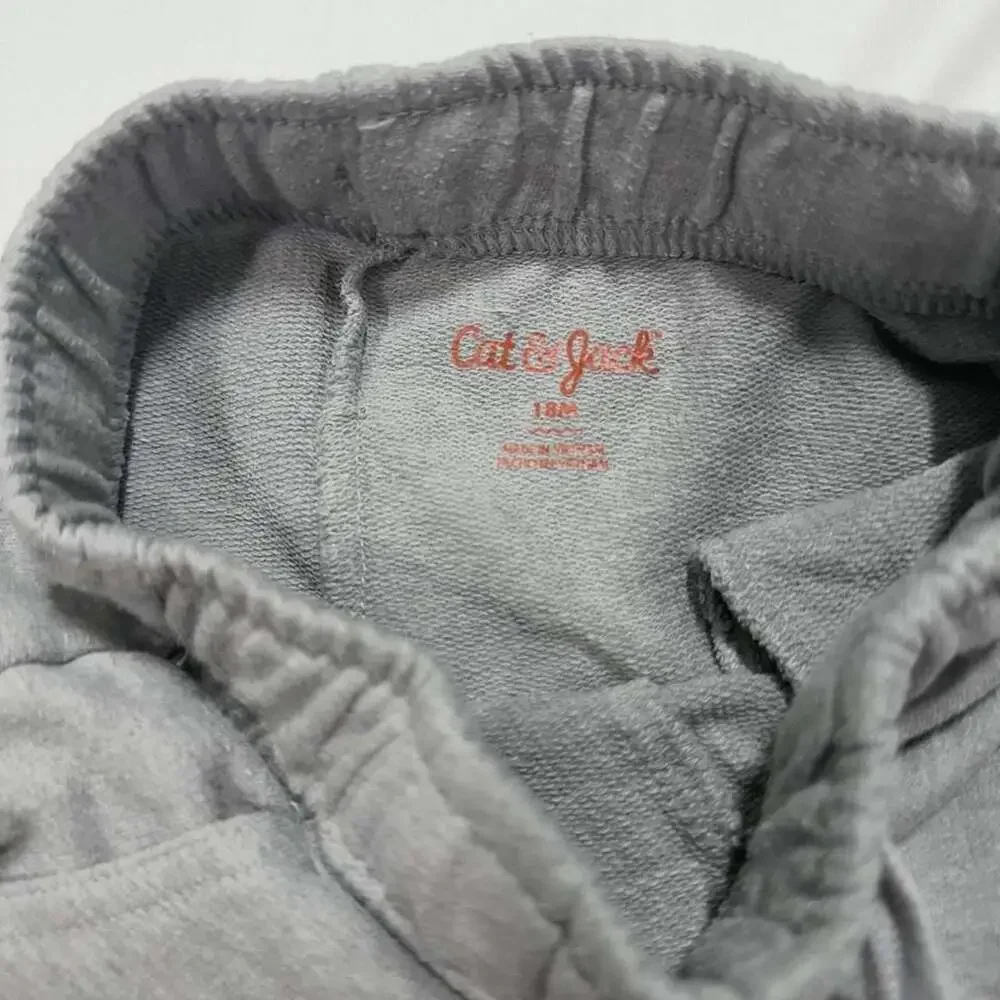 Cat & Jack Gray French Terry Pull-On Shorts 18M